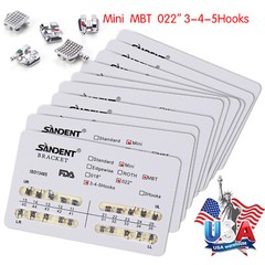 10 Packs Dental Orthodontic Brackets Braces Mini Roth MBT Slot.022 3-4-5 Hooks B