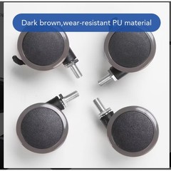 Flexispot Standing Desk Casters W1, Set of 4, Office Desk Wheels – Gray/Black