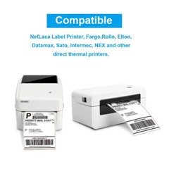 100-5000 4″x6″ Fanfold Direct Thermal Shipping Labels for Zebra & Rollo Printer