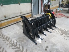 84 Inch skid steer MS Attachments root rake grapple Heavy Duty Cat Case Bobcat