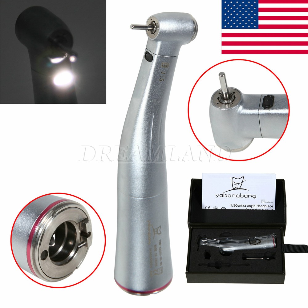 Dental Brushless Micro Motor/1:5 (LED) Handpiece Contra Angle Fit NSK new