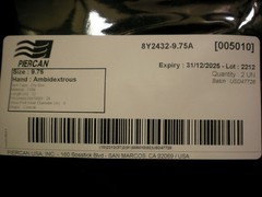 Sealed 1pr. Piercan 8Y2432-9.75A CSM Glove Box Gloves 32” x 9-3/4 Ambidextrous