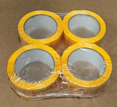 4 ROLLS OF OFFICIAL EBAY YELLOW BRANDED TAPE PACKING SHIPPING SUPPLIES 75′ x 2″