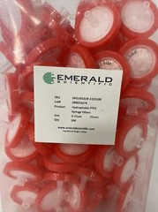 Emerald Scientific Syringe Filter 0.22 um Total of 200 Filters
