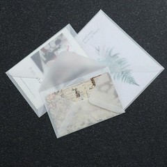 20 PCS 5×7 Inch A7 Plain Transparent Vellum Envelopes Wedding Invitations