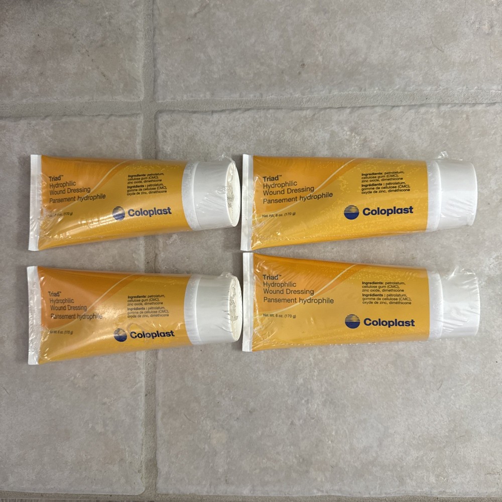 (4) Coloplast Triad Hydrophilic Wound Dressing Paste 6oz (170g)Exp 12/26