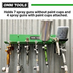 LAUCO Omni Tool Multiple Paint Spray Gun Holder, Paint Gun Holder – Holds 7 Guns