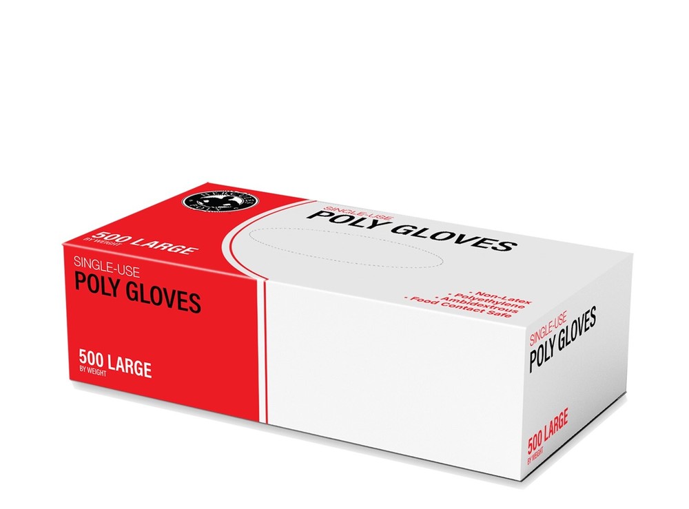 Poly Gloves – Medium – Single Use – 10,000 Gloves/Case – Food Grade Safe