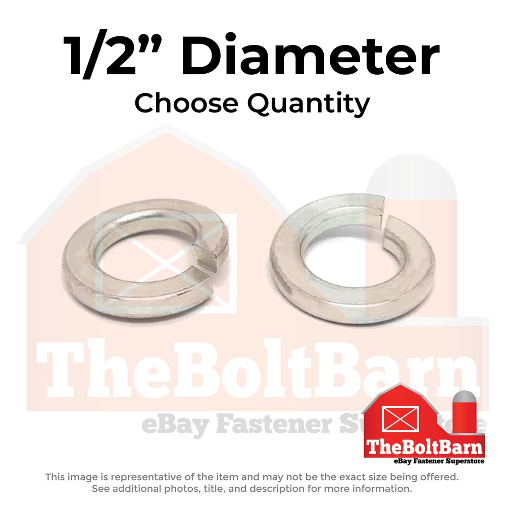 1/2″ Stainless Steel Split Lock Washers (Choose Qty)