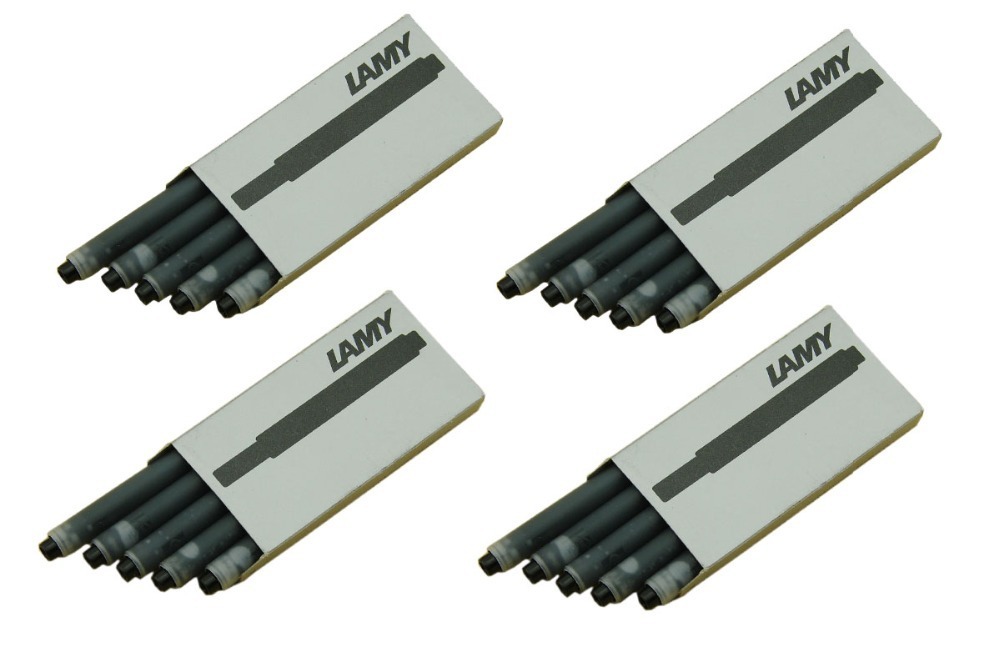 Lamy Refills Black Fountain Pen Ink Cartridge- 4 Pack (20 In Total) – New