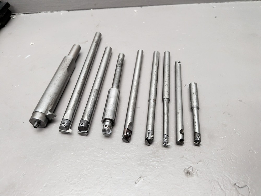 MISC. LOT EVEREDE BORING BARS 7/16″x 6″, 3/8″x 6″, 1/4″x 3-1/4″, 5/16×5-1/2, 9pc