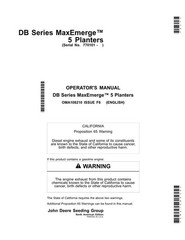 JOHN DEERE DB120 DB44 DB60 DB60 DB66 DB80 DB88 DB90 PLANTER OPERATORS MANUAL