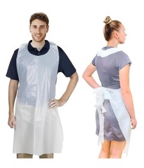 White 1 Mil Polyethylene Disposable Apron 28″ x 46″ 1000 Pieces 28461A