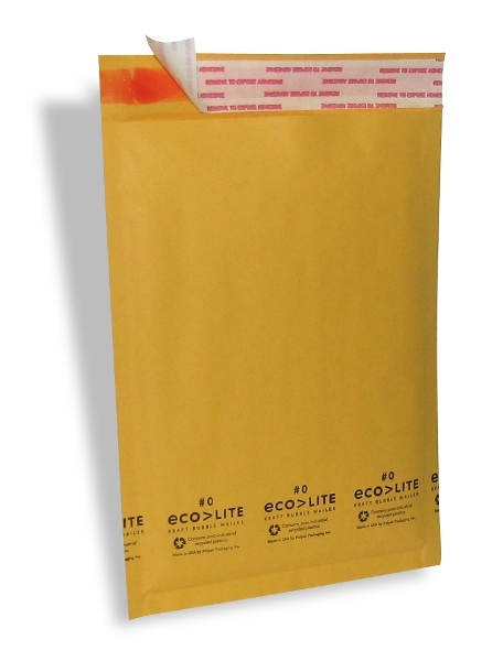 100 #0 Ecolite Kraft Bubble Padded Envelopes Mailers 6.5 x 10” from TheBoxery