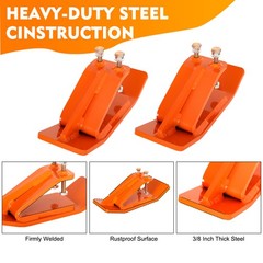 2X Tractor Bucket Protector Ski Edge Tamer Skid w/ Lock Nut Snow Leaf Removal