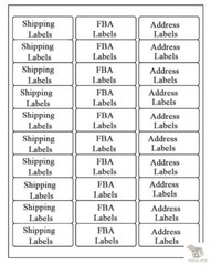 1″ x 2 5/8″ Address Mailing Labels Sheet FBA SKU Labels 30/sheet 30 UP Adhesive