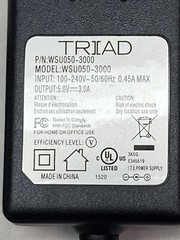 Triad Magnetics,WSU050-3000,AC Adapter 100-240V