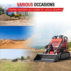 HUAYEE Free Shiping Crawler Mini Skid Steer Loader with EPA 23HP Engine in USA