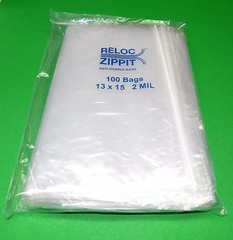 Large Reloc Zippit 13 x 15″ Clear Reclosable Bags Top Lock 2mil Jumbo Size 100pc