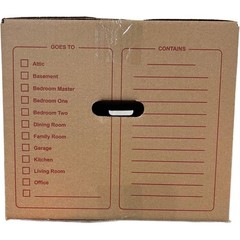 10 – Pack Medium Cardboard Moving Boxes 18x14x12 32 ECT With Handles