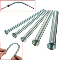 5pcs 21cm Spring Bending Tube Pipe Bender 1/4″ 5/16″ 3/8″ 1/2″ 5/8″ Silver Set