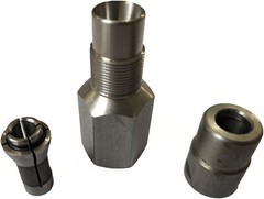 FLAPPER ADAPTER STAINLESS STEEL 5/8 UNC Thread with 1/4″ Collet Made in USA