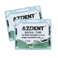 AZDENT Dental Ortho Buccal Tubes 1st Molar Tube Roth 0.022 Bondable Non-conv