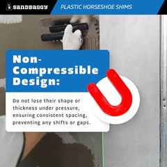 Sandbaggy 1/8″ Plastic Horseshoe Tile Shims – Tile Spacers – U Shaped Shims