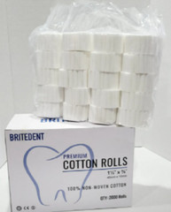 1000 pcs Dental Gauze Cotton Rolls 1-1/2″ x 3/8″, (#2 Medium)