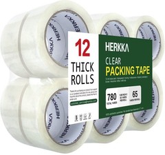 Clear Packing Tape, 12 Rolls Heavy Duty Packaging Tape for Shipping Packaging…
