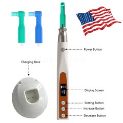 Dental Cordless Electric Hygiene Prophy Handpiece 360° Swivel + 2 Prophy Angles