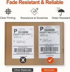1000 labels 4×6 Fanfold Direct Thermal Shipping Labels Perforated Zebra & Rollo