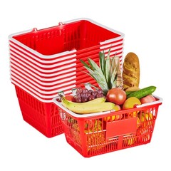 Uimoso Stackable Shopping Baskets with Handles – Set of 12 for Retail Use