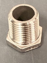 (6) Hex Reducing Bushings, 1/2″ x 1/4″ 304 SS, Class 150 Male NPT x FNPT # 1LTC9