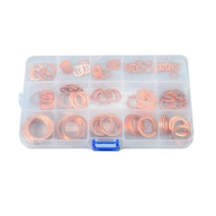 150Pcs Copper Crush Washer Gasket Set Flat Ring Seal Assortment Kit M5 – M22 US