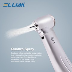 NSK Ti-MAX X95L Style Dental 1:5 LED Fiber Optic Contra Angle Handpiece Red Ring