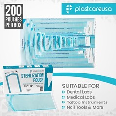7.5″ x 13″ Self-Sealing Sterilization Pouches for Autoclave (1 Box of 200)