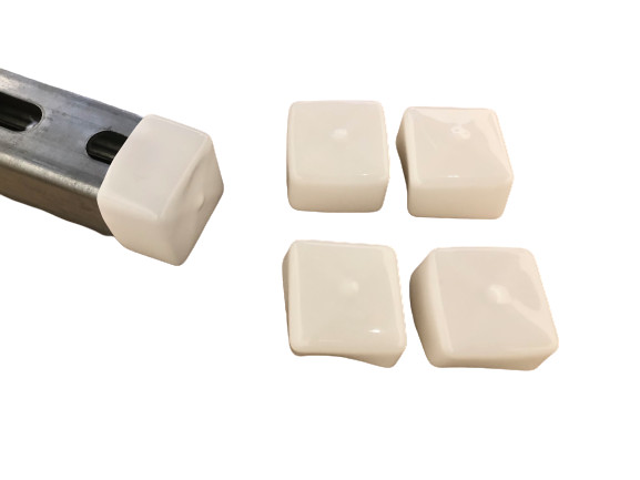 Pack of 100 White End Strut Caps 1-5/8″ Plastic Vinyl Uni-Strut Safety Caps