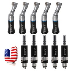 Dental Low Slow Speed Handpiece Contra Angle Air Motor 4Holes NSK Style Black