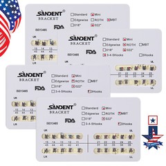 Dental Orthodontic Metal Brackets Braces Standard Roth/MBT 022 Slot 10 Packs