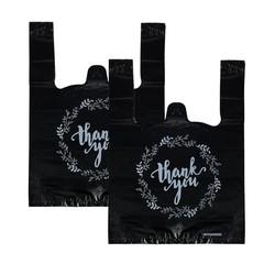 TOSPARTY 100PCS Black Thank You T-Shirt 1 Count (Pack of 100),