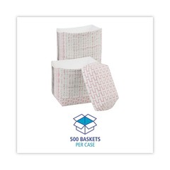 Boardwalk 30LAG250 2.5 lbs. Capacity Paper Food Baskets – Red/White (500/CT) New