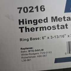 MARS 70216 BTG-54VLW NOS THERMOSTAT METAL LOCKING GUARD BEIGE 6″ 3-13/16″ 3-1/8″