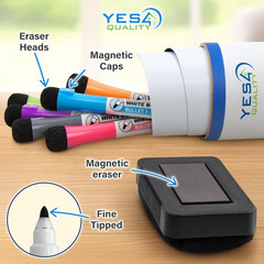 YES4QUALITY Magnetic Dry Erase White Board Sheet for Fridge 12X8 In, with Stain