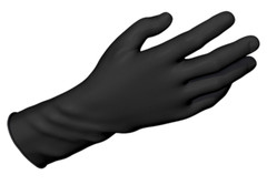 Dynarex Safe-Touch Black Nitrile Exam Gloves, Powder Free, Medium – Box of 100