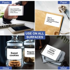 600-60000 4 x 3 1/3 Address Shipping Labels Self Adhesive 6 Up Per Sheet 4×3.33
