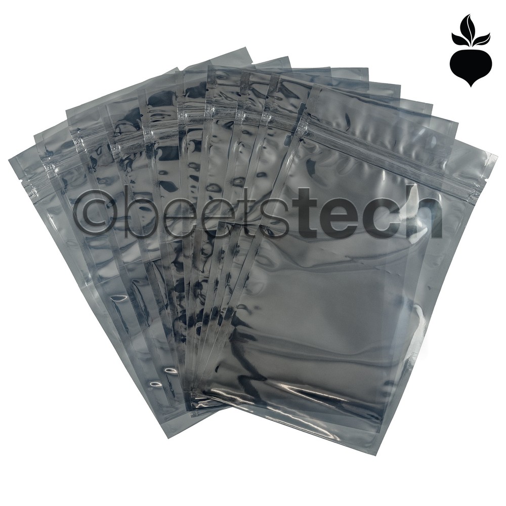 Anti-Static ESD Shielding Silver Zip-Lock Reclosable Bags 3x,5,6,8,10,12″