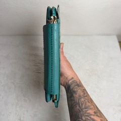 Apple Pig Teal Handcrafted Leather Travelers Notebook Teal Green A5 Journal