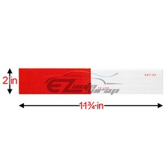 DOT-C2 Conspicuity Reflective Tape Red White 1 Foot Safety Warning Trailer RV