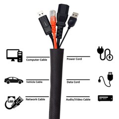 Braided Split-Sleeve Wire Loom for High-Temperature Automotive Harness Wrapping